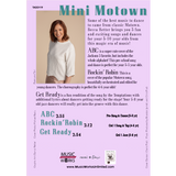 Mini Motown by Becca Retter – back cover with details for three Motown-inspired recital dances