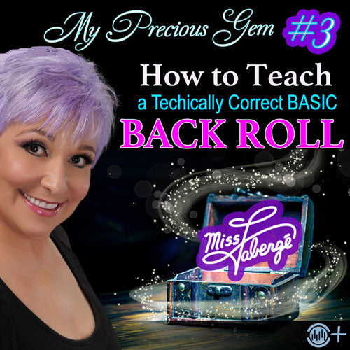Miss Fabergé How to Teach the Back Roll beginner acro teaching video