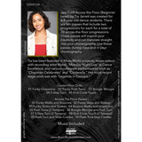 Back cover of Tia Jarrett’s Jazz Funk Across The Floor – Beginner Level video showing description and music credits from MusicWorks. 