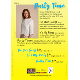 Party Time by Becca Retter – back cover with details for three recital dances for ages 3–10