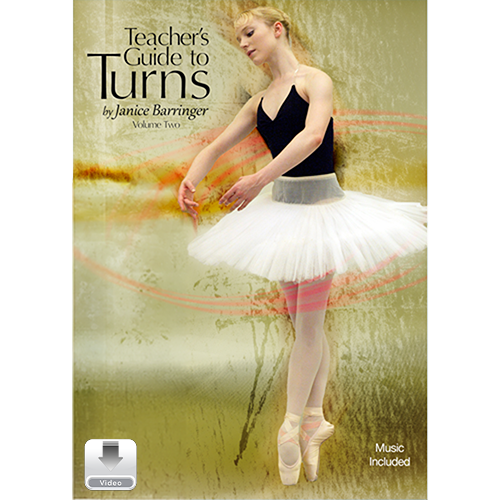 Sarah Lamb Bourrée on the Cover of Janice Barringer’s Teachers’ Guide to Ballet Turns Volume Two, Sarah Lamb MusicWorks.