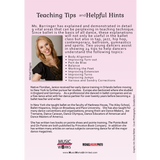 Back cover for Janice Barringer Teaching Tips and Helpful Hints digital video download with teaching topics, instructor bio, and program information