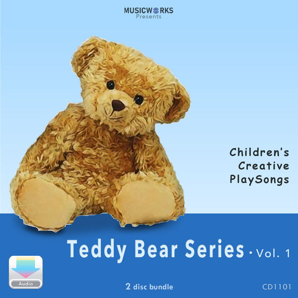 Teddy Bear Series Vol. 1 preschool dance digital cover with teddy bear and blue background.