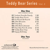 Teddy Bear Series Vol. 2 back cover with track listing for preschool dance songs