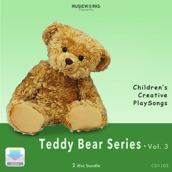 Teddy Bear Series Vol. 3 preschool dance digital cover with teddy bear and blue background.