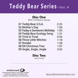 Teddy Bear Series Vol. 4 back cover with track listing for preschool dance songs.