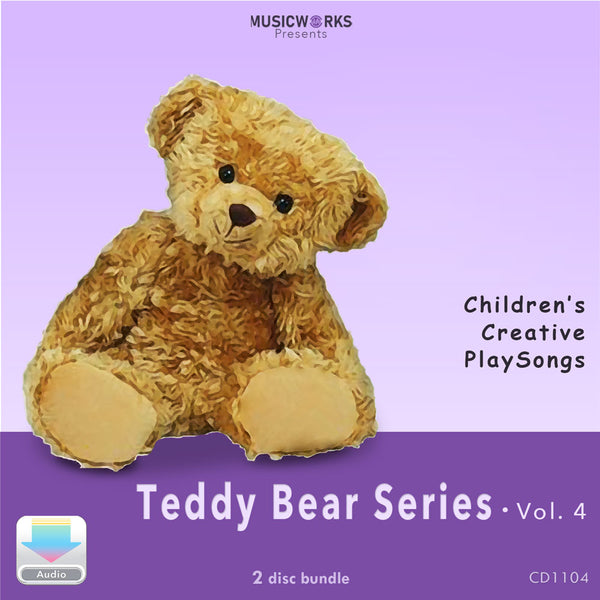 Teddy Bear Series Vol. 4 preschool dance digital cover with teddy bear and blue background.