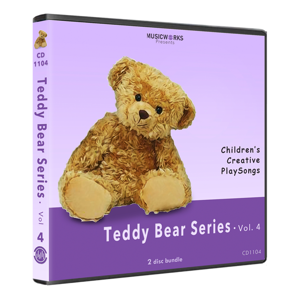 Teddy Bear Series Vol. 4 preschool dance CD case with teddy bear cover art.