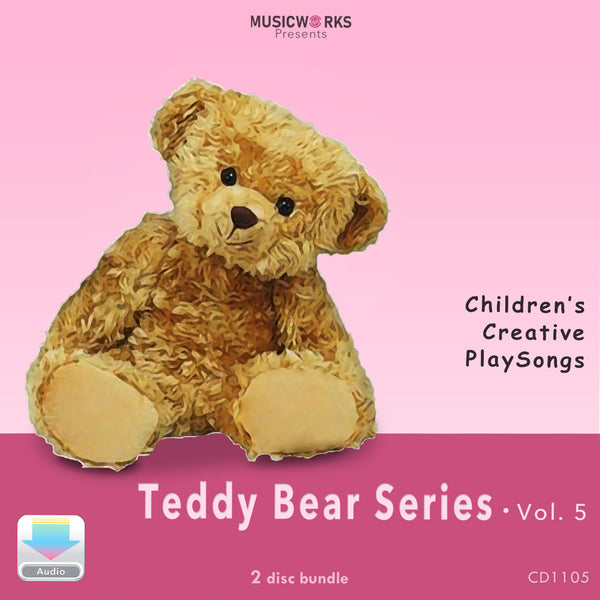 Teddy Bear Series Vol. 5 preschool dance digital cover with teddy bear and blue background.
