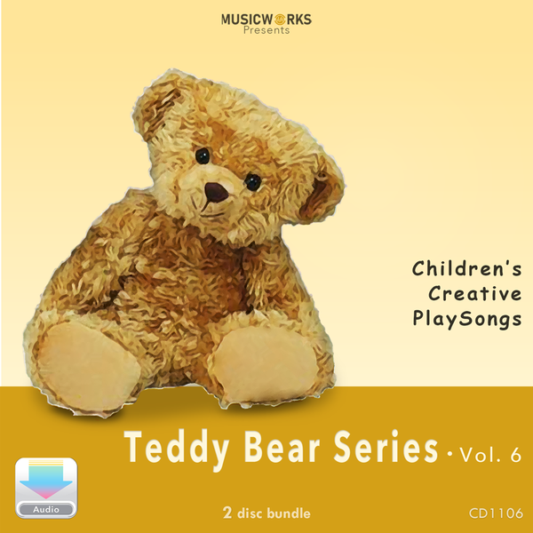 Teddy Bear Series Vol. 6 preschool dance digital cover with teddy bear and blue background.