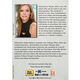 Back cover of Aleksandra Wojda Progressions Int-Adv Level dance training video digital download by MusicWorks