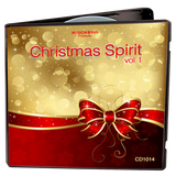 Christmas Spirit by Brandon Jarrett, holiday music CD cover featuring a red bow and gold sparkling background.