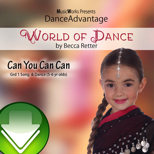 Can You Can Can by Becca Retter – Grade 1 tap dance cover featuring a young dancer in a black-and-red costume