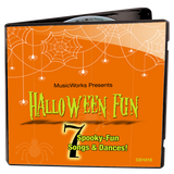 Halloween Fun CD with 7 spooky-fun preschool and beginner dance songs and choreography for kids