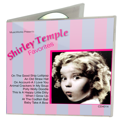 Shirley Temple Favorites audio by Al Gilbert – back cover with track listing.