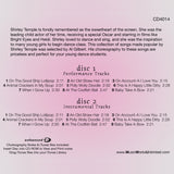 Shirley Temple Favorites audio by Al Gilbert – back cover with track listing.