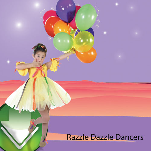 Razzle Dazzle Dancers by Becca Retter – Grade 2 tap dance cover featuring a young dancer holding colorful balloons