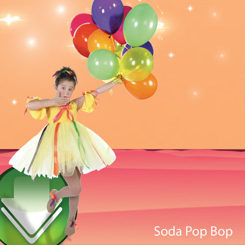 Soda Pop Bop by Becca Retter – Grade 3 tap dance cover featuring a young dancer holding colorful balloons against an orange background